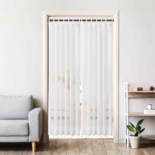 Image of AIZESI Tension Curtain Rod 28 to 48 Inch, 2pcs Black Tension Rod Adjustable Curtain Rod Curtain Tension Rod Spring Tension Curtain Rod No Drill Spring Curtain Rod Small Shower Rod