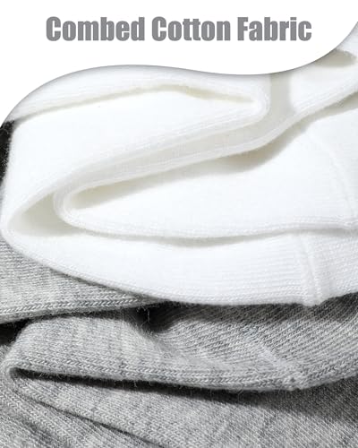 Shihanee 10 Pairs Striped Crew Socks Women Combed Cotton Quarter Crew Socks Athletic Casual Bulk Sport Daily Gift for Women Size 5-103