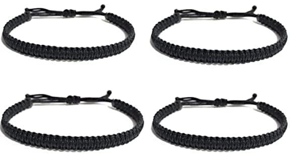 SUSVIJ Unisex Adult Evil Eye Black Thread Evileye (Pack 4).