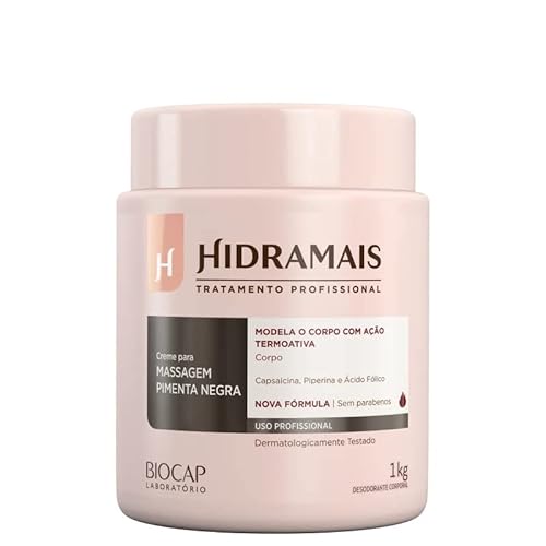 Hidramais Creme Para Massagem 1 Kg Pimenta Negra -