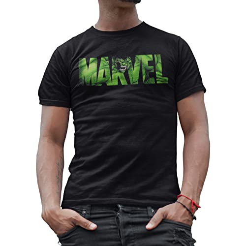 T-shirt Hulk Marvel pour homme avec grand logo Avengers imprimé en coton