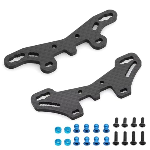 RC�J�[�̃A�b�v�O���[�h For Tamiya For TT-02 02S 02SR Type-S 1/10 RC �J�[�A�b�v�O���[�h�p�[�c �{���t�@�C�o�[�t�����g�ƃ��A�V���b�N�^���[�v���[�g(Front and Rear)