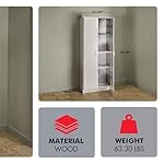 ClosetMaid Pantry Cabinet Cupboard with 2 Doors, Adjustable Shelves, Standing, Storage for Kitchen, Laundry or Utility Room, White - Image 3