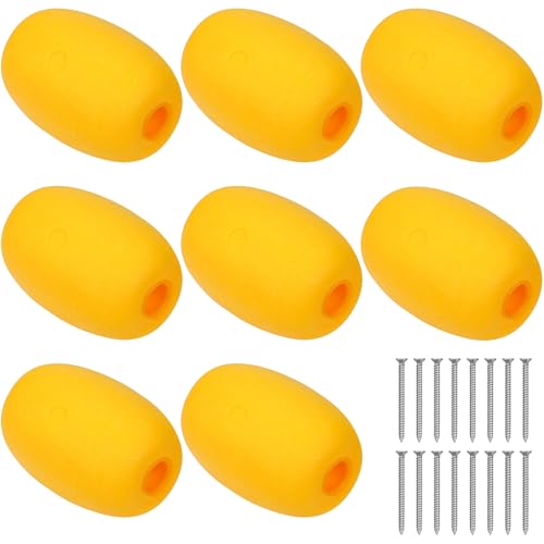 Lifeswell Rope Floats 6" x 4", 0.8" Hole, Durable Foam Buoys, 8 Pack
