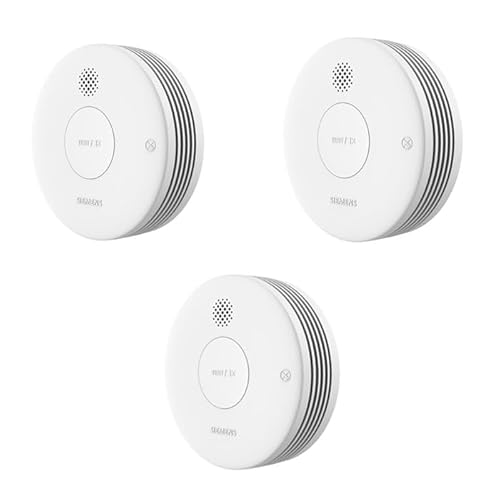 SIEMENS - Siemens Delta Reflex - Juego Completo de detectores de Humo (3 Unidades, 5TC1292-8, con 10 Pilas anuales), Color Blanco