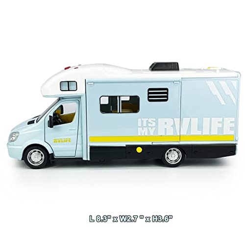Vehículo a escala Motorhome RV Azul con luz y sonido miniatura 2