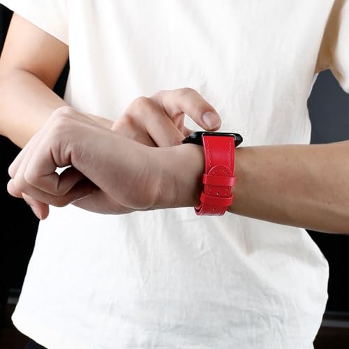 Bracelets en cuir compatible avec Fitbit Versa 2 de rechange classiques - 4