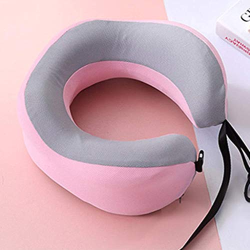 Oreiller en coton à mémoire de forme en U, coussins de voyage ergonomiques pour voiture et train