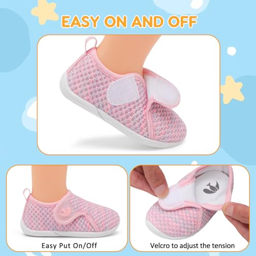 Image of FEETCITY Toddler Walking Shoes Slip On Toddler Shoes Boys Girls Kids Sports Sneakers Casual School Shoes Barefoot Shoes