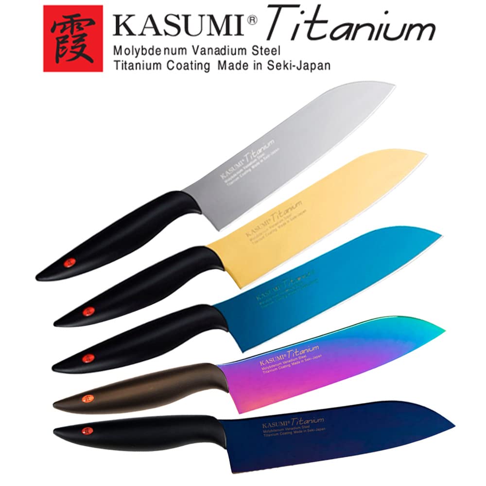 きまぐれブルー KASUMI Titanium 三徳包丁 かねこ道具店 - 調理器具 