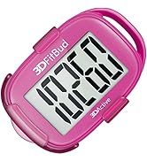 3DFitBud Simple Step Counter Walking 3D Pedometer from 3DActive with Clip & Lanyard - A420S