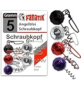 FANATIK Schraubkopf Spirale Set 5 St./3 St. mit Karabiner Jig Jigkopf 5g - 35g