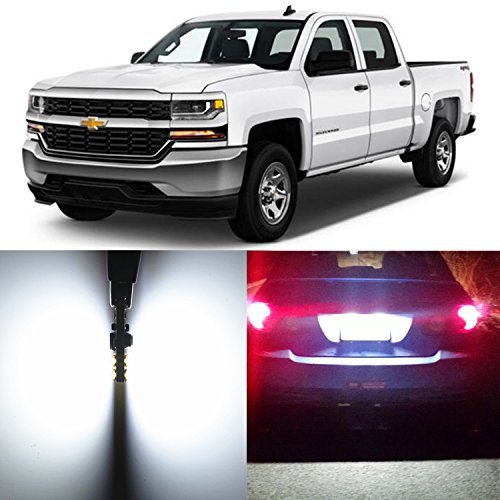 Alla Lighting 2pcs Super Bright 6000K Xenon White 2825 194 168 W5W LED Bulbs License Plate Tag Light lamps Replacement Compatible with 2003~2017 Silverado 1500 Silverado 1500HD 2500HD 3500HD