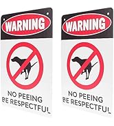ULTECHNOVO No Peeing Warning Sign, Dog No Peeing Be Respectful Sign Waterproof Iron Sheet Hanging...