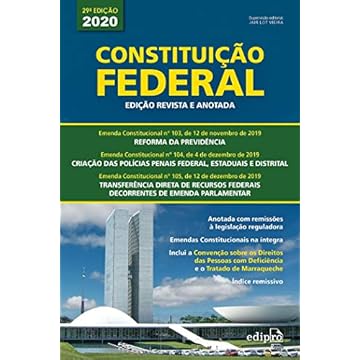 Capa do livro Constituição Federal - 2020: Edição Revista e Anotada