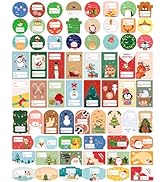 Ozepao 144 Pieces Christmas Name Tags Stickers, Gift Tags for Christmas Presents, Holiday Sticker...