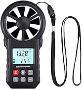 Proster Digital Windmesser Windgeschwindigkeitsmesser Luftgeschwindigkeit Lufttemperaturtest mit ...