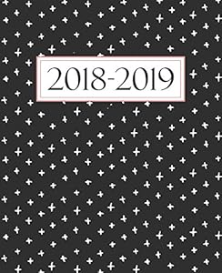 Agenda settimanale 2018-2019: Anno scolastico agenda dello studente, docente, prefessore, e insegnante: 19x23cm: Agenda 2018-2019 settimanale italiano: Bianco, nero e corallo 4343