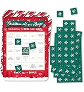 Big Dot of Happiness Christmas Movie Bingo, Christmas Party Games, ROM Com Holiday Bingo, Christm...