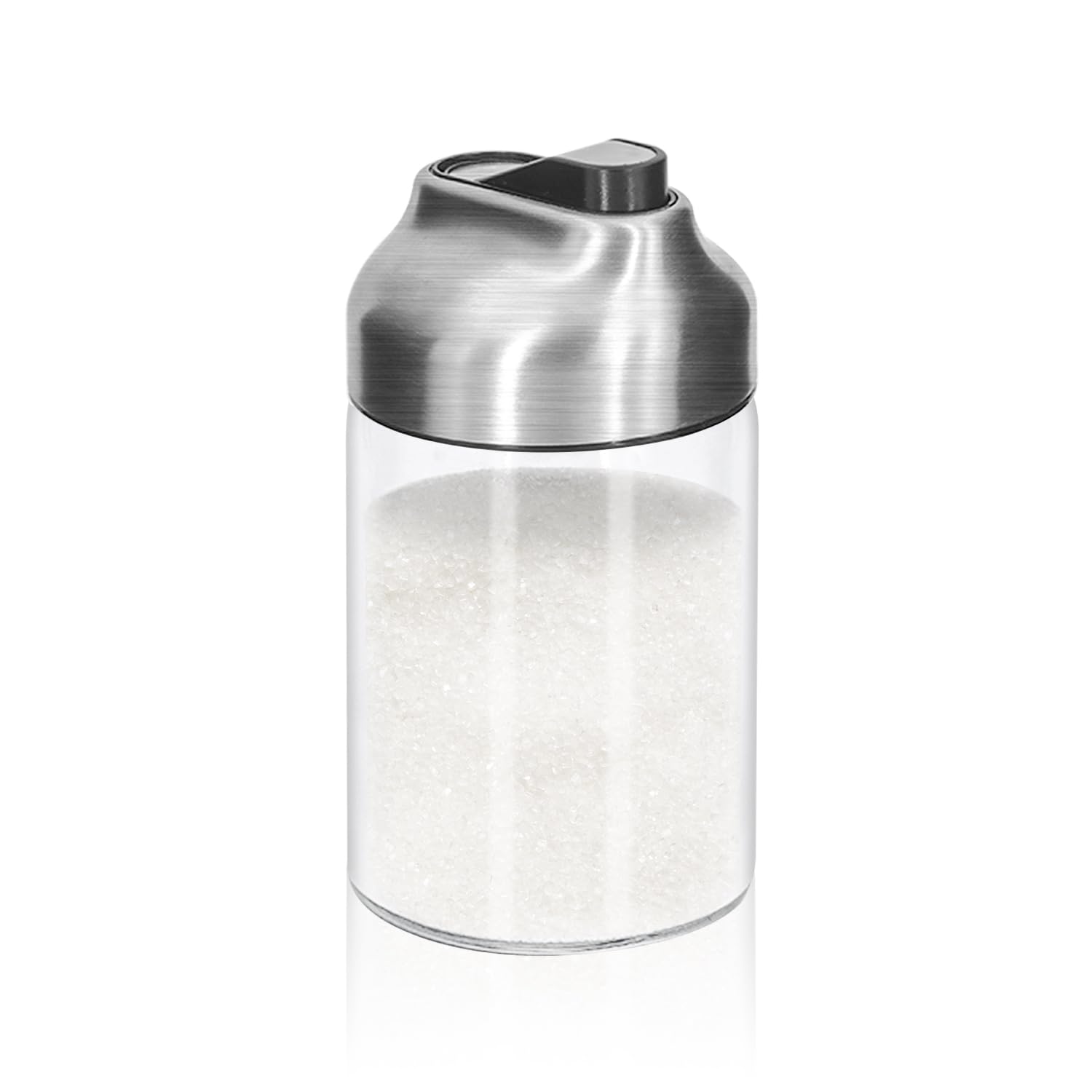 aelga glass sugar dispenser with pour spout weighted pourer coffee bar accessories for coffee tea and baking