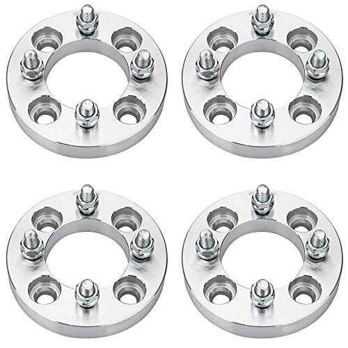 TRIBLE SIX 4Pcs 1'' 25mm Wheel Adapters 4x108mm to 4x100mm Spacers 12x1.5 Studs Replacement for Escort Fiesta Focus Mercury Cougar
