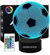 AIRUEEK Fussball Geschenke Jungen Nachtlicht Kinder,Fußball Geschenke für Jungs, fussball em 2024...