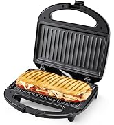 YASHE Sandwichmaker, 750 W sandwichbroodrooster, anti-aanbaklaag, contactgrill, automatische
