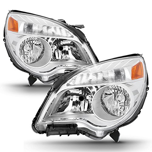ACANII - For 2010-2015 Chevy Equinox LT/LS Halogen Headlights Replacement Headlamps Head Lamps Driver+Passenger Side