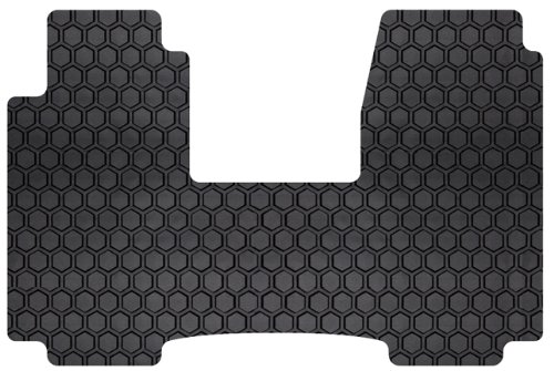Intro-Tech Hexomat Front Row Custom Floor Mat for Select Ford Ranger Pickup Models - Rubber-like Compound (Black)