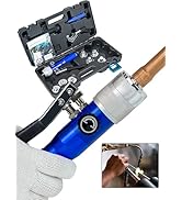 AMZCNC Hydraulic Tube Expander Compact Swaging Tool Kit with Tube Cutter, Deburring Tool and 7 Ex...