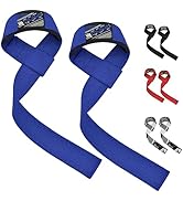 Muka Sports Lifting Wrist Straps for Weightlifting (Pair) - Anti Slip Padded Gym Straps Grips - H...