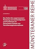 Das Gebot der angemessenen Trennung von Zuständigkeiten und Funktionen im Governance-System von Versicherungsunternehmen (Münsteraner Reihe) - Jendrik Böhmer