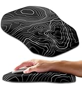 Armanza Ergonomic Slope Mouse Pad Wrist Support with Cross Massage Bulge，Integrated Memory Foam W...