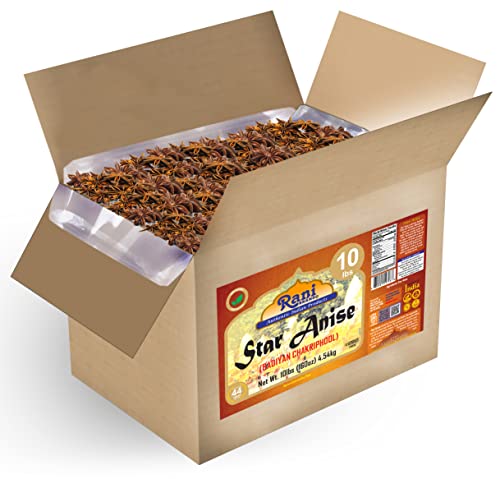 Rani Star Anise Seeds, Whole Pods (Badian Khatai) Spice 1.75oz (50g)~ All Natural | Gluten Friendly | NON-GMO | Kosher | Vegan | Whole Chinese Anise Star Pods Sun Dried Spice, Anis Estrella / Illicium Verum, Widely Used for Baking, Drinks, Cooking...