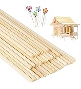 Bambusstäbe zum Basteln, 30 Stück Bastelstäbe Runder Stock, 8mm x 20cm Rundhölzer zum Basteln für...