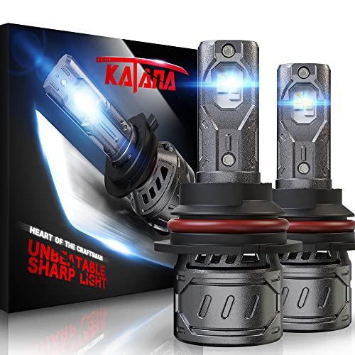 KATANA 9007 LED Headlight Bulbs,16000LM 70W 6500K Extremely Super Bright HB5 LED Bulbs All-in-One Conversion Kit of 2 Halogen Replacement