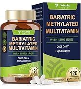 Bariatric Multivitamin with 45mg Iron Supplements for Women & Men, 21-in-1 Vitamins and Minerals ...