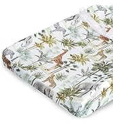 Dormlony Organic Cotton Ultra Soft Muslin Changing Pad Cover,Change Table Pad Covers Fit 34×16inc...