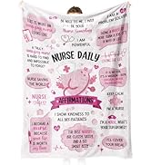 musaecoin Nurse Gifts for Women or Men- Funny Nurse Blanket with Nurse Daily Affirmations, Nurse ...