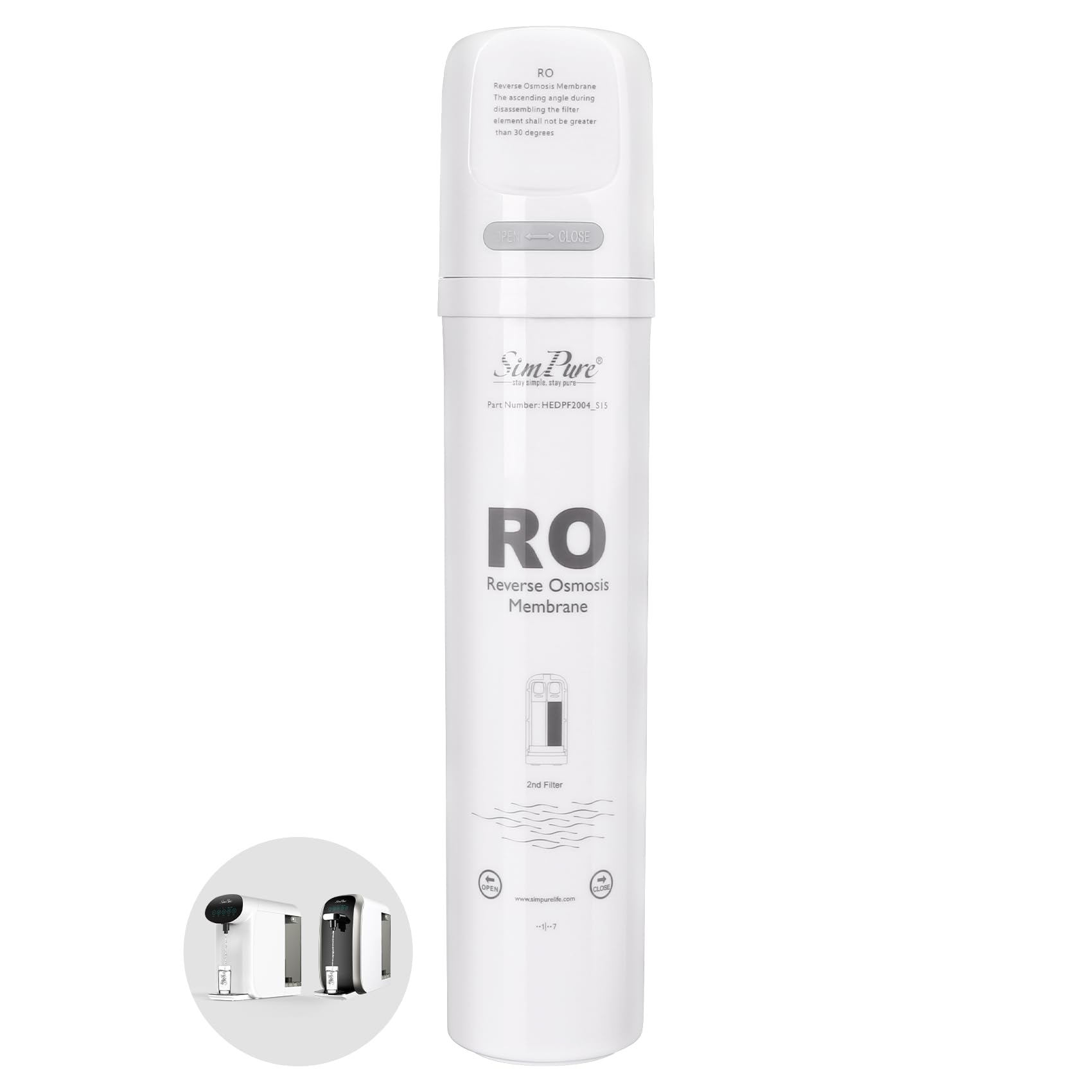 simpure y7y7p series ro filter replacement cartridge for y7 y7p-w y7p-bw 6 months replacement cartridge 100 gpd model number simpure roulp-2012-100-y7