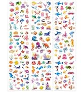 Ozepao 24 Sheets Ocean Stickers for Kids, 564 Pcs Under The Sea Animal Waterproof Stickers Decora...