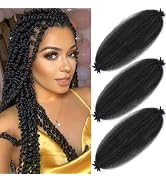 Springy Afro Twist Hair 24 Inch 3 Packs Marley Twist Hair Pre Fluffed Kinky Twist Hair Pre Stretc...