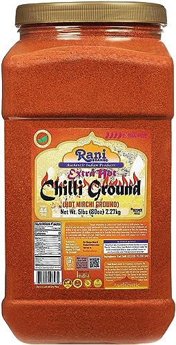 Rani Extra Hot Chilli Powder Indian Spice 16oz (1lb) 454g PET Jar ~ All Natural | Salt-Free | Vegan | No Colors | Gluten Friendly | NON-GMO | Kosher | Indian Origin