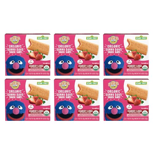 earth39s best organic toddler snack bars sunny days strawberry 2 years and up 7 ct pack of 6