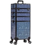 AROUS Rolling Makeup Train Case Large Storage Cosmetic Trolley 5 in 1 Large Capacity Trolley Make...
