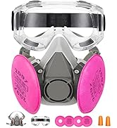 DADUMK Reusable Half Facepiece Painting Respirator, Face Cover Set Used for Paint, Dust, Chemical...