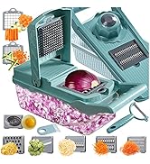 ADODU 13-in-1 Vegetable Chopper - Vegetable Slicer - Egg Separator - Onion Chopper with Container...
