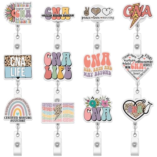 Geyoga 12 Pcs Dental Badge Reel Dental Hygiene Appreciation Gifts Tooth Shaped Badge Holder Retractable with ID Clip for Nurse Week Coworker Office Hygiene Hygienist School Student Friend Graduation