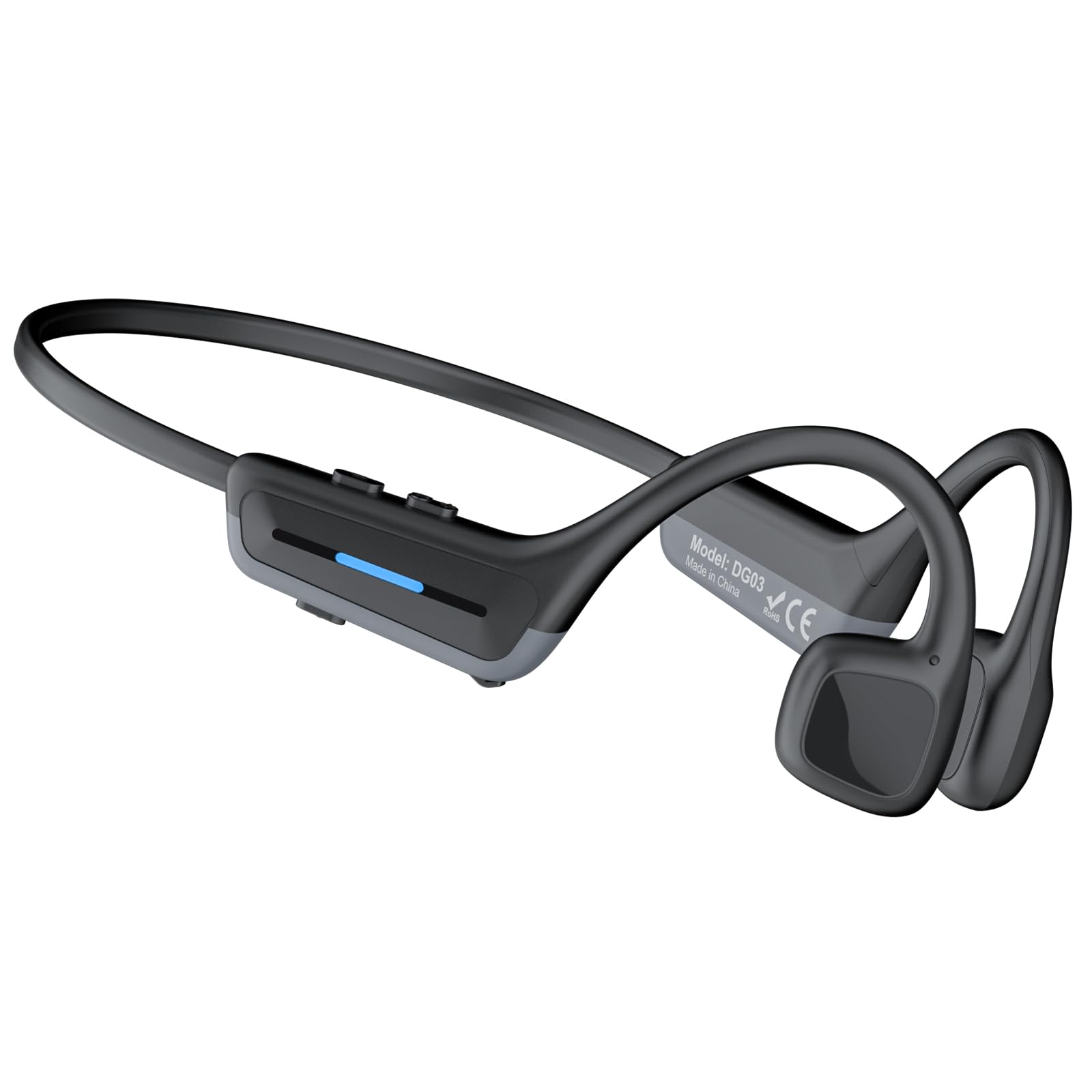SANOTO Knochenschall Kopfhörer, 26,5g Ultraleicht, LED Licht