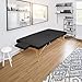 Saloniture Portable Physical Therapy Massage Table - Low to Ground Stretching Treatment Mat Platform - Black